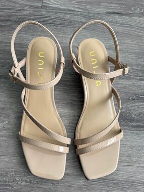 Unisa Neutral Beige Kealie Strappy Wedge Slingback Sandals